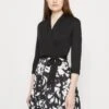 Anna Field Jerseykleid - Black/white