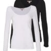 Anna Field 2 PACK - Langarmshirt - Black/white