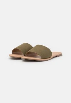 Anna Field 2 PACK - Pantolette Flach - Khaki/gold -Anna Field 532340f582ed478782893b4cafdee7fa