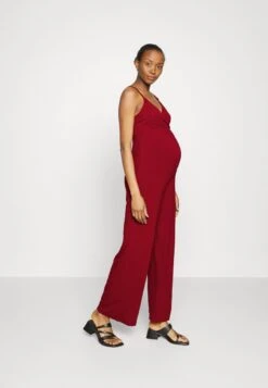 STRAPPY DRAPPY CINTERED - Jumpsuit - Dark Red