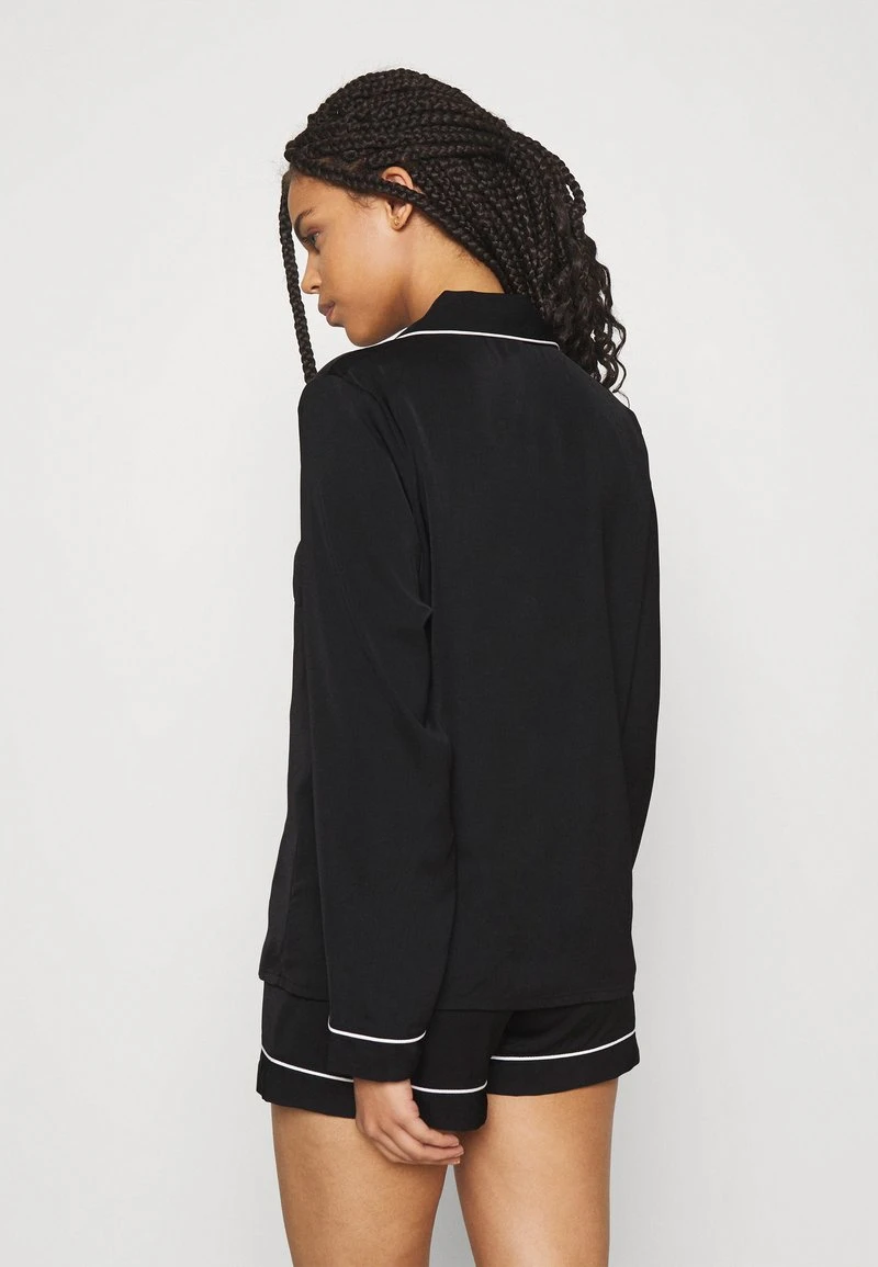 Anna Field AMANDA LONG SLEEVE SHORT SET - Nachtwäsche Set - Black 3 Anna Field AMANDA LONG SLEEVE SHORT SET - Nachtwäsche Set - Black – Bild 3