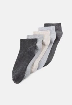 Anna Field SOFT RIBBED SNEAKER SOCKS 5PACK - Socken - Grey/beige
