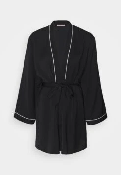 Anna Field AMANDA SATIN DRESSING GOWN - Bademantel - Black -Anna Field 8d83c445099f4342aabc07d1ce2caede