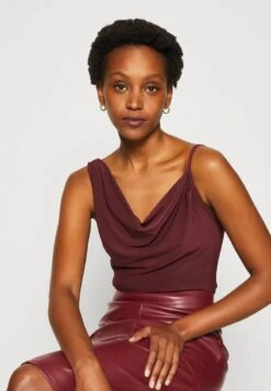 Anna Field Top - Dark Red -Anna Field 9fc6f7c1c7464e1c8070977a2a72c50f