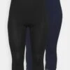 2 PACK - Leggings - Hosen - Black/dark Blue