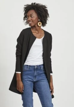 Anna Field RIBBED FOLD COLLAR - Strickjacke - Black 11 Anna Field RIBBED FOLD COLLAR - Strickjacke - Black -Anna Field bada3c30145b4180844d3faf5d56bf08