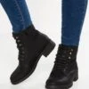 Anna Field WINTER BOOT - Schnürstiefelette - Black