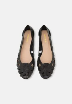 Anna Field LEATHER - Peeptoe Ballerina - Black -Anna Field f21e6140d2db44888c0ce45862efd021